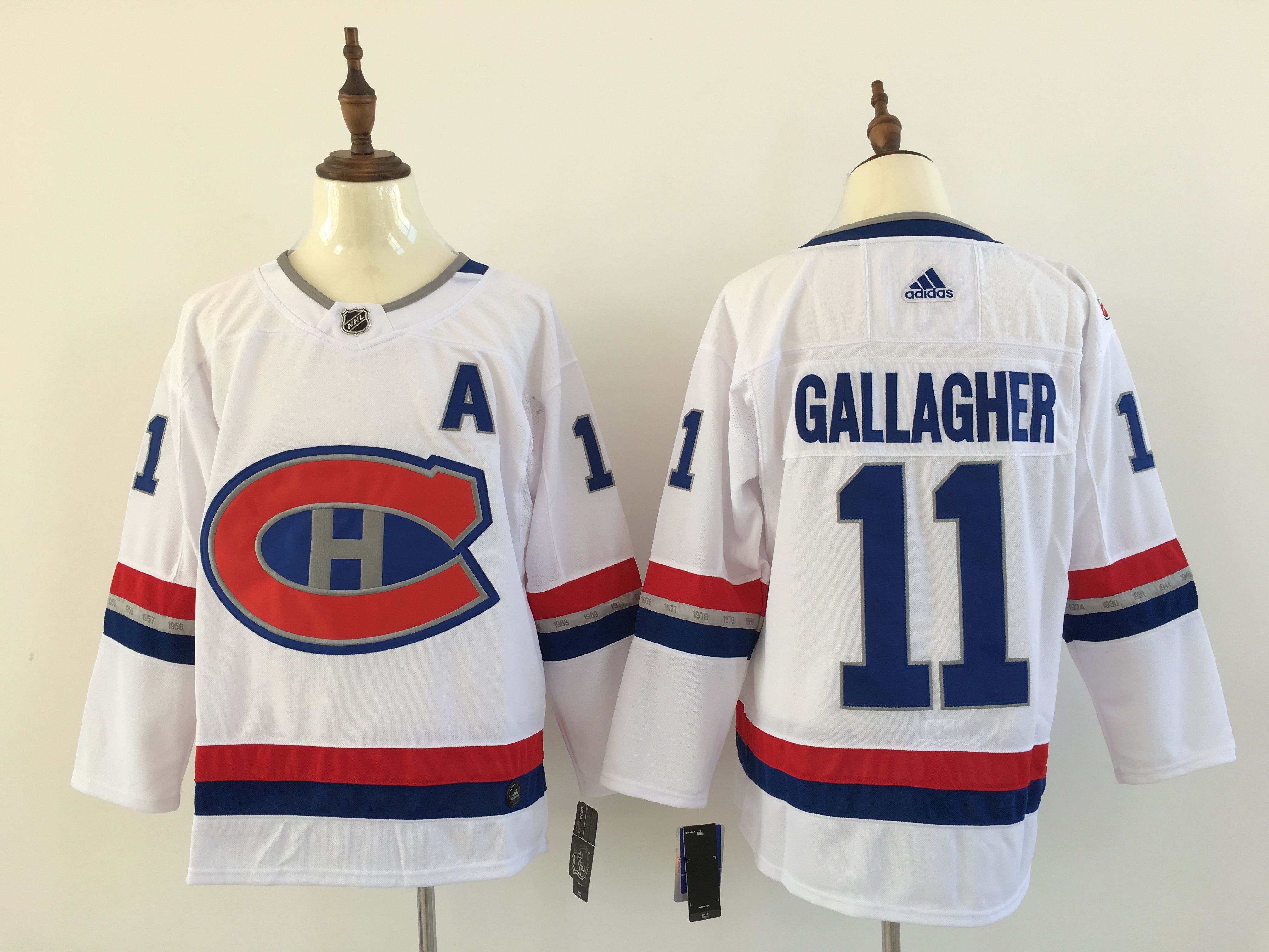 Men Montreal Canadiens #11 Gallagher White Hockey Stitched Adidas NHL Jerseys->los angeles kings->NHL Jersey